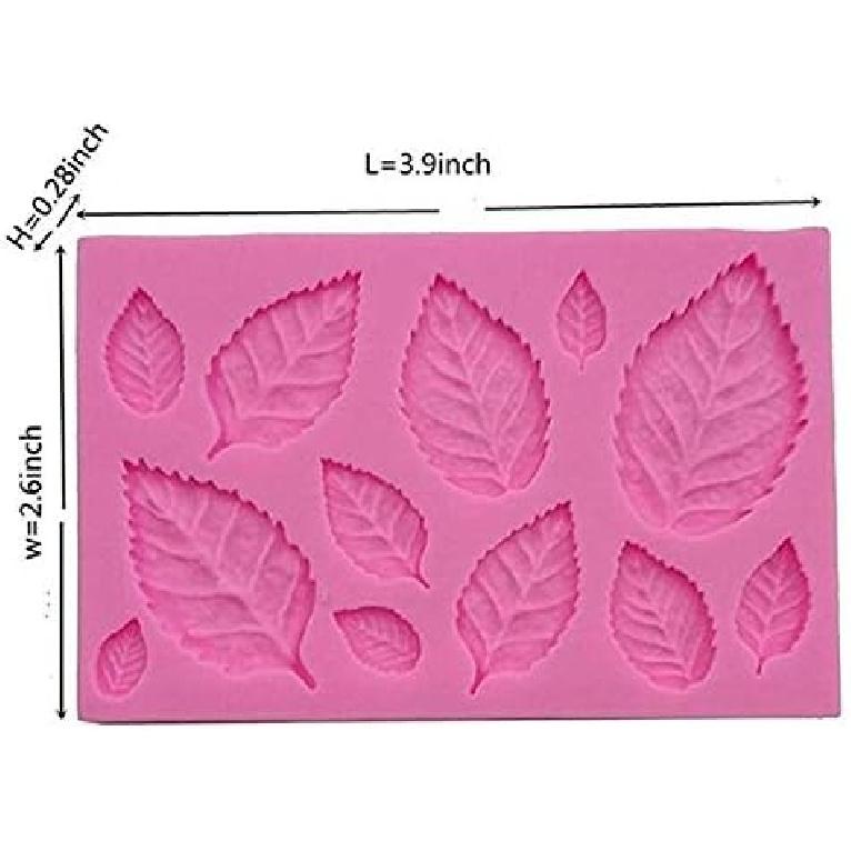 Leaf Mold Silicone Leaves Fondant Molds,Tree Leaves Mold for Cake Decoration,Maple Leaf Candy Molds,Cupcake Topper,Polymer