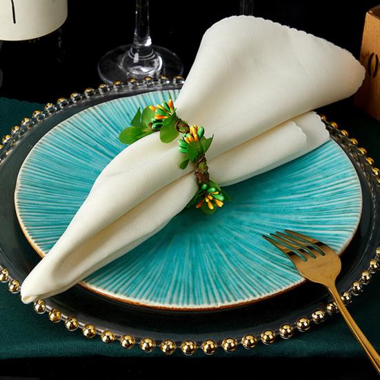 Easter Bunny Napkin Ring Spring Themed Napkin Holder Rabbit Ear Napkin Buckle Table Decorations for Dinner Party Banquet Events