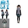Breathable Hatsune Miku Vocaloid Cosplay Costume With Wig Tops Dress And Tie
