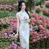 Sleeveless daily national style new Chinese style Suzhou long cheongsam improved young 1011 new women's high sense summer