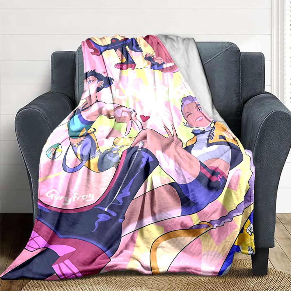 1Pc Chunli'S Dynamic Duo Blanket For Couch Bed Plush Cozy Fuzzy Blanket Super Soft Warm Blankets For Fall And Winter 0918208