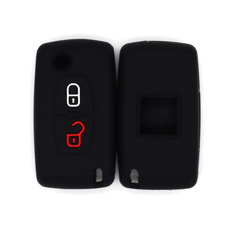 Suitable for Peugeot Old Model 301307407 Citroen C4 Sega 2-key Silicone Car Key Bag Case