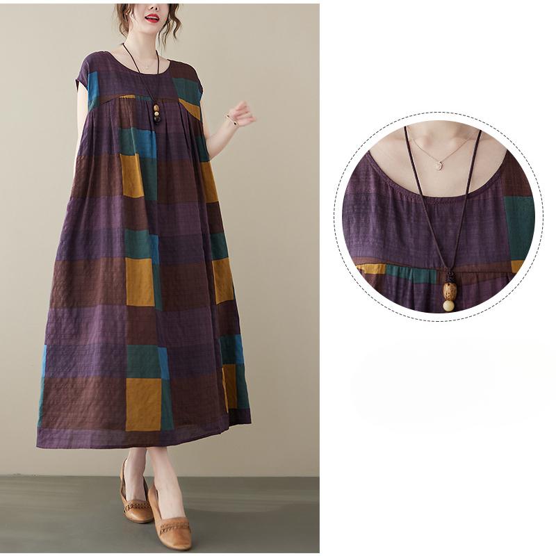 Новое летнее свободное тонкое платье большого размера с литературным принтом ручной работы — фото 6