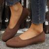 44 Flat-bottomed Casual Single Shoes Women's Spring and Autumn New Foot Cover Shallow Mouth Women's Doudou Work Shoes