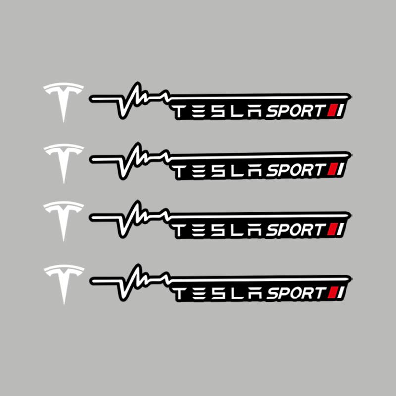 

4Pcs Car Decoration accessories Wiper stickers Door Sticker Decal Styling For Tesla SpaceX Model 3 Y S X Y-Eur Highland Roadster