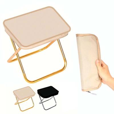 Cadeira dobrável portátil para acampamento ao ar livre, banco de pesca, ultraleve, cadeiras de escalada para acampamento, viagem, piquenique, churrasco, banco pequeno, mini cadeira dobrável