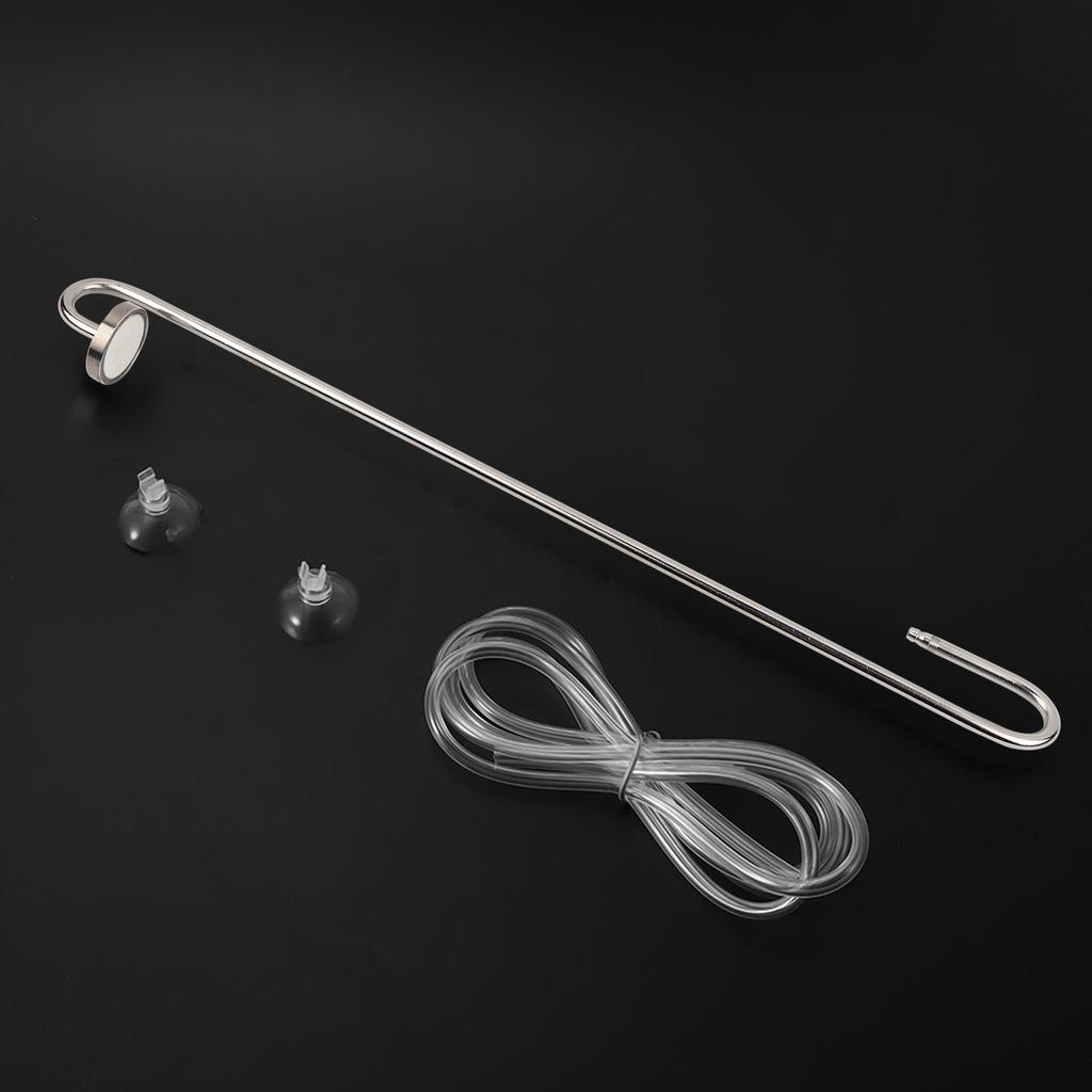 304 Stainless Steel Mirror Surface U Shaped External Aquarium Oxygen Diffuser Fish Tank CO2