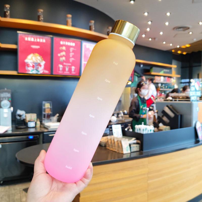 Southeast Asia Fashion 1000ml Drop-Resistant Time Scale Travel Cup