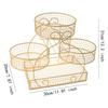 Tiered Wire Basket Stand Multiuse Bread Basket Fruit Bowl Holder Iron Mesh Fruits Stand for Potato Bread Snack Veggie Table