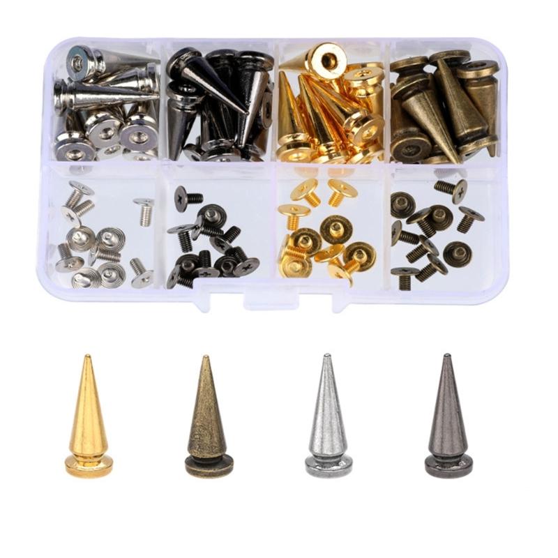 40-200Pcs Leather Rivets Double Caps Rivets Leather Button Fasteners Rivets for Leather, Clothes, Jewelry Making