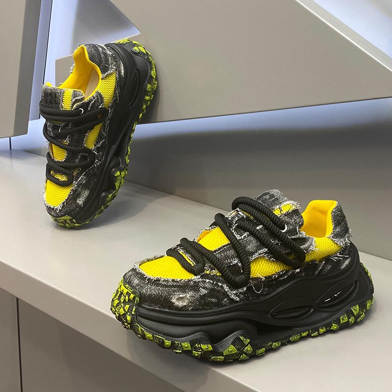 Summer new air cushion bottom dad shoes make old mesh breathable retro casual shoes v2
