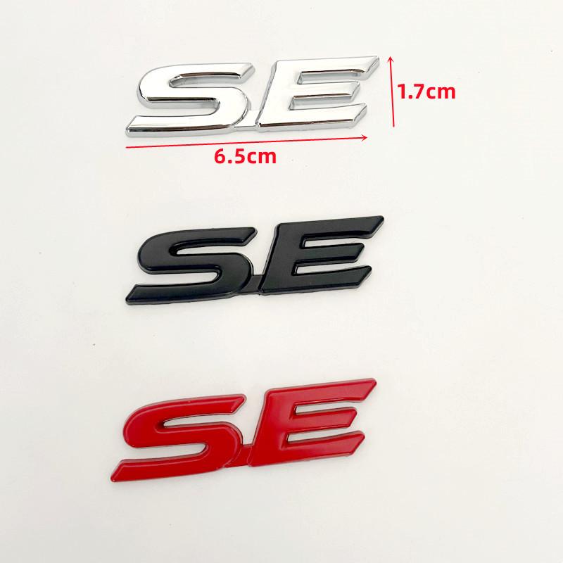 3D Metal SE XSE Logo Rear Trunk Emblem Badge Decals Sticker For Toyota Camry Sienna Highlander Corolla Car Styling Accessories