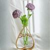 Creative Bottle Decoration - 1PC Iron Art Clear Glass, Dry Flower Arrangement Hydroponic Planter Vase