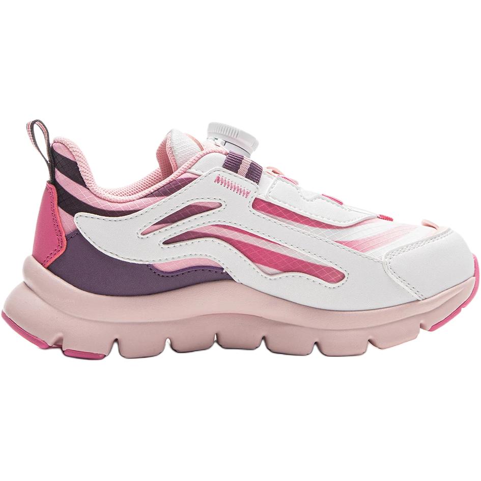 Li Ning Kids Sports Lifestyle Little Aurora Comfortable Fashion Versatile Casual Shoes Kids Casual Shoes Standard-White Pink YKNU090-22