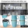 6/12Pcs Coffee Mug Stacker Adjustable Cup Storage Display Holder Kitchen Cabinet Drinkware Cup Organizer Rack Expandable