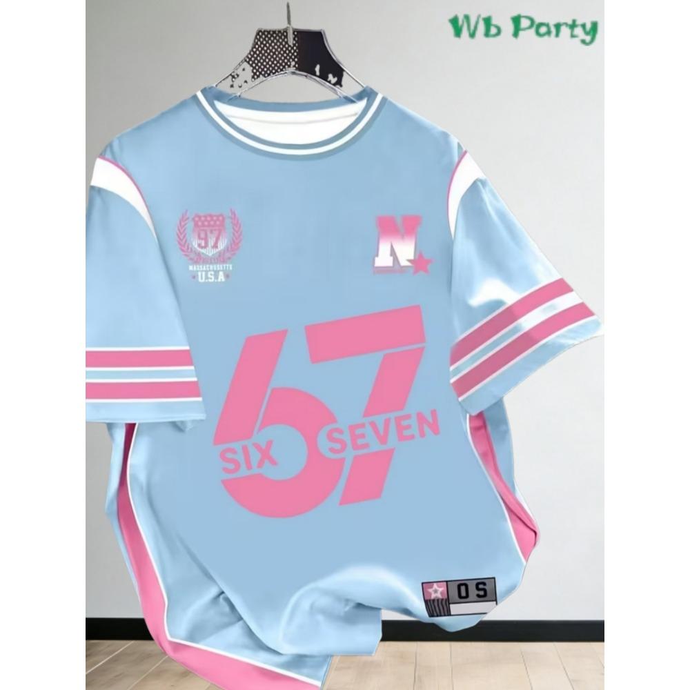 Men's T-shirt with digital street print pattern