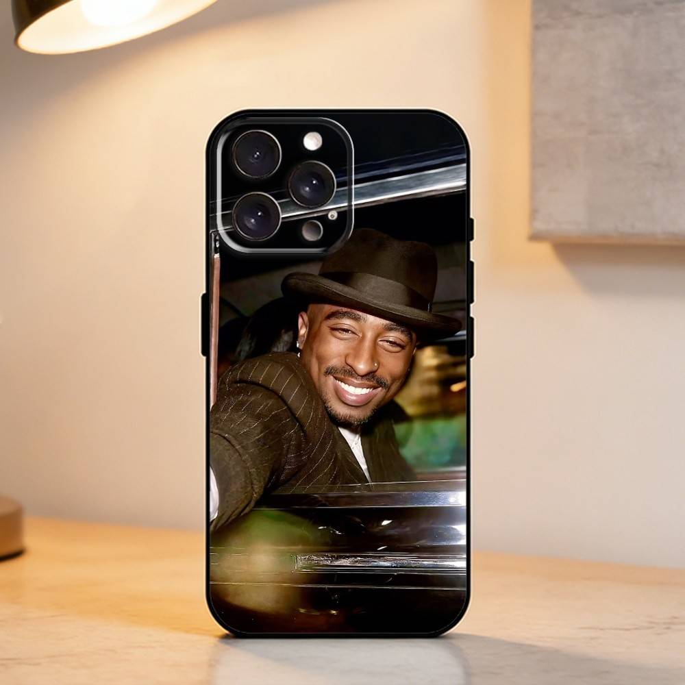 2Pac T-Tupac Shakur Rap Rapper Phone Case For iPhone 17,16,15,14,13,12,11 Plus,Pro Max,XS,Soft Silicone Black Cover
