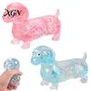 Dachshund Stress Reliever 2/3Pcs Glitter Ball Clear Sausage Dog Relief Toy Squeeze Anxiety Relieving Slow Rising Animal Sensory