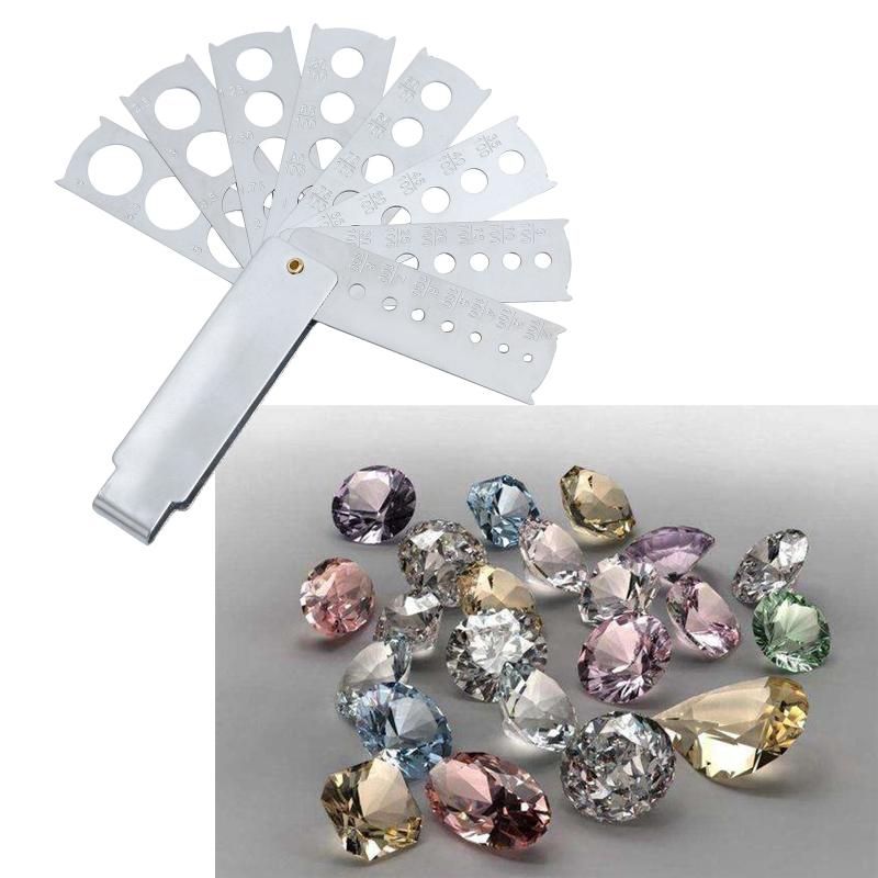 Gem Calipers Fan-shaped Diamond Numbers Inlaid Measuring Tools Jewelry Equipment Gold Tools Diamond Measuring Tools