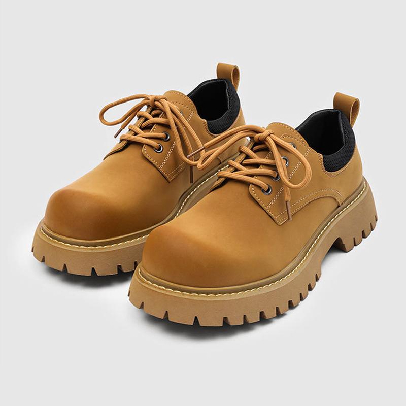 

2026 Весна Осень Мода Мужские Броги Обувь Толстая Подошва 2,5 см Офисная Вечеринка Обувь Бренд Мужская Обувь Черный Желтый Большой Размер 46 39