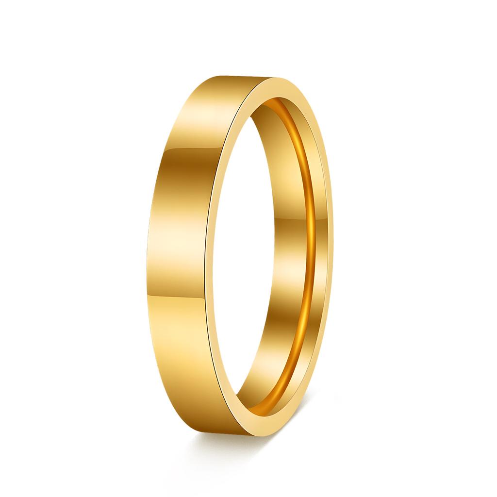 Minimalistischer Modeschmuck Edelstahl Partnerringe Poliertes Band 4mm 6mm 8mm Größen