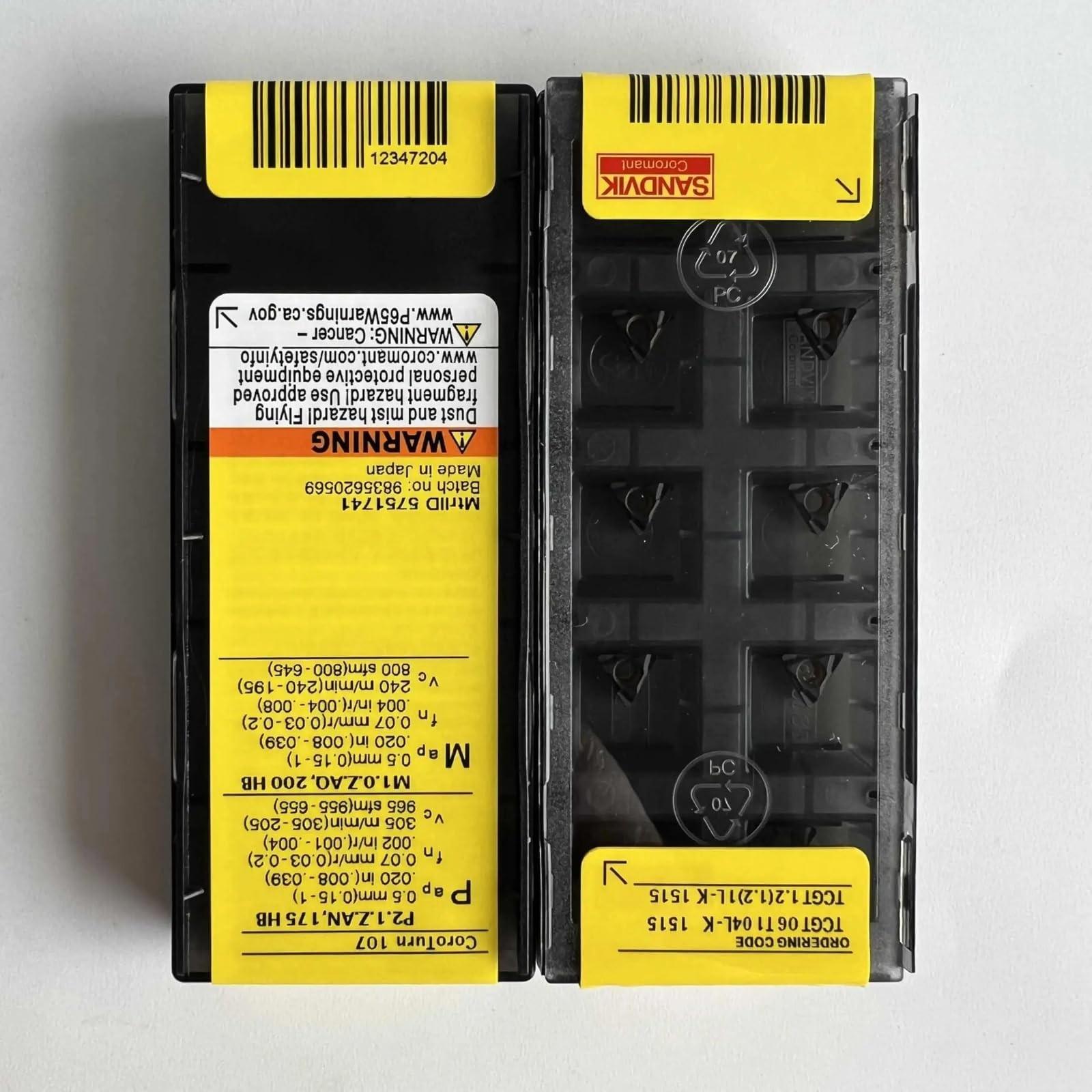 

Original Sandvik / TCGT06T104L-K 1515 / CNC lathe carbide blade 10 PCS