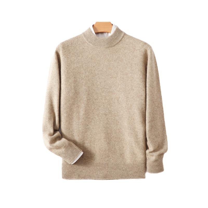 Autumn And Winter Cashmere Men'S Semi-Turtleneck Double-Strand Thread Thickened Business First-Line Ready-To-Wear Cashmere Sweater