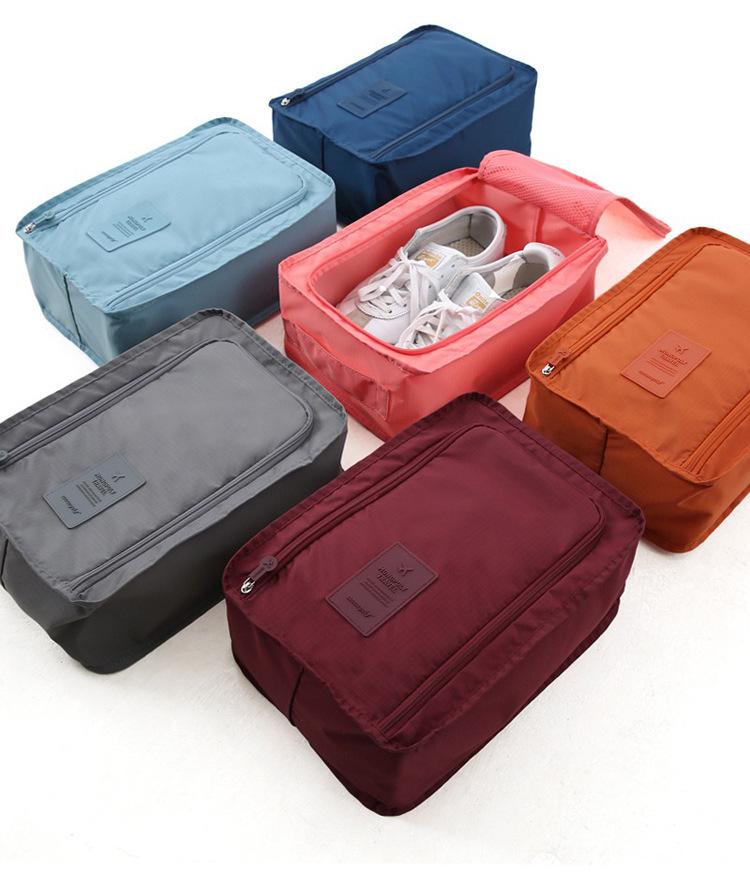 Foldable Portable Shoe Storage Bag with Handle Large Capacity Travel Organizer for Shoes and Accessories