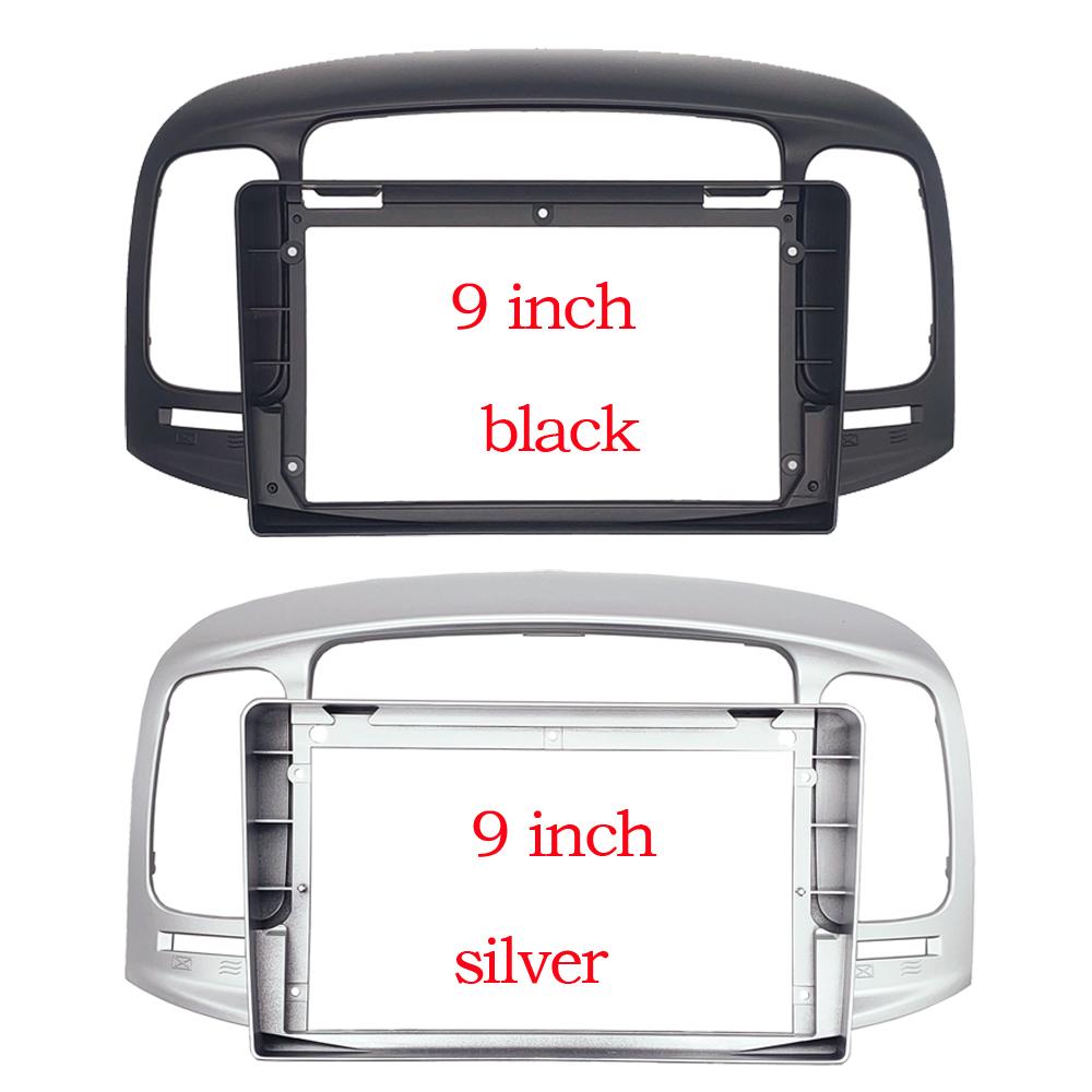 2 Din 7/9 Inch Car Radio PC ABS Plastic Fascia Panel Frame and Cable for Hyundai Accent 2008-2012 Dash Mount Kit