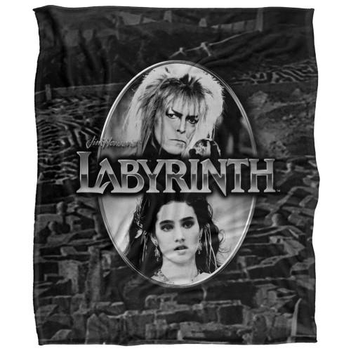 Labyrinth Maze Silky Portrait Supersoft Blanket