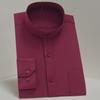 Men's High-End White Non-Iron Stand Collar Long Sleeve Dress Shirt
