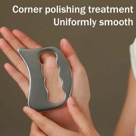 Strumento raschietto per fascia in acciaio inossidabile Gua Sha Massaggiatore per il recupero muscolare e il sollievo dei tendini Strumento ergonomico per il sollievo dall'acido lattico per atleti Ufficio