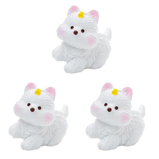 

3 Pcs Mini Dog Figurines Cartoon Resin Dog Miniature Figures Little Puppy Statue for Cake Toppers Fairy Garden DIY Crafts B