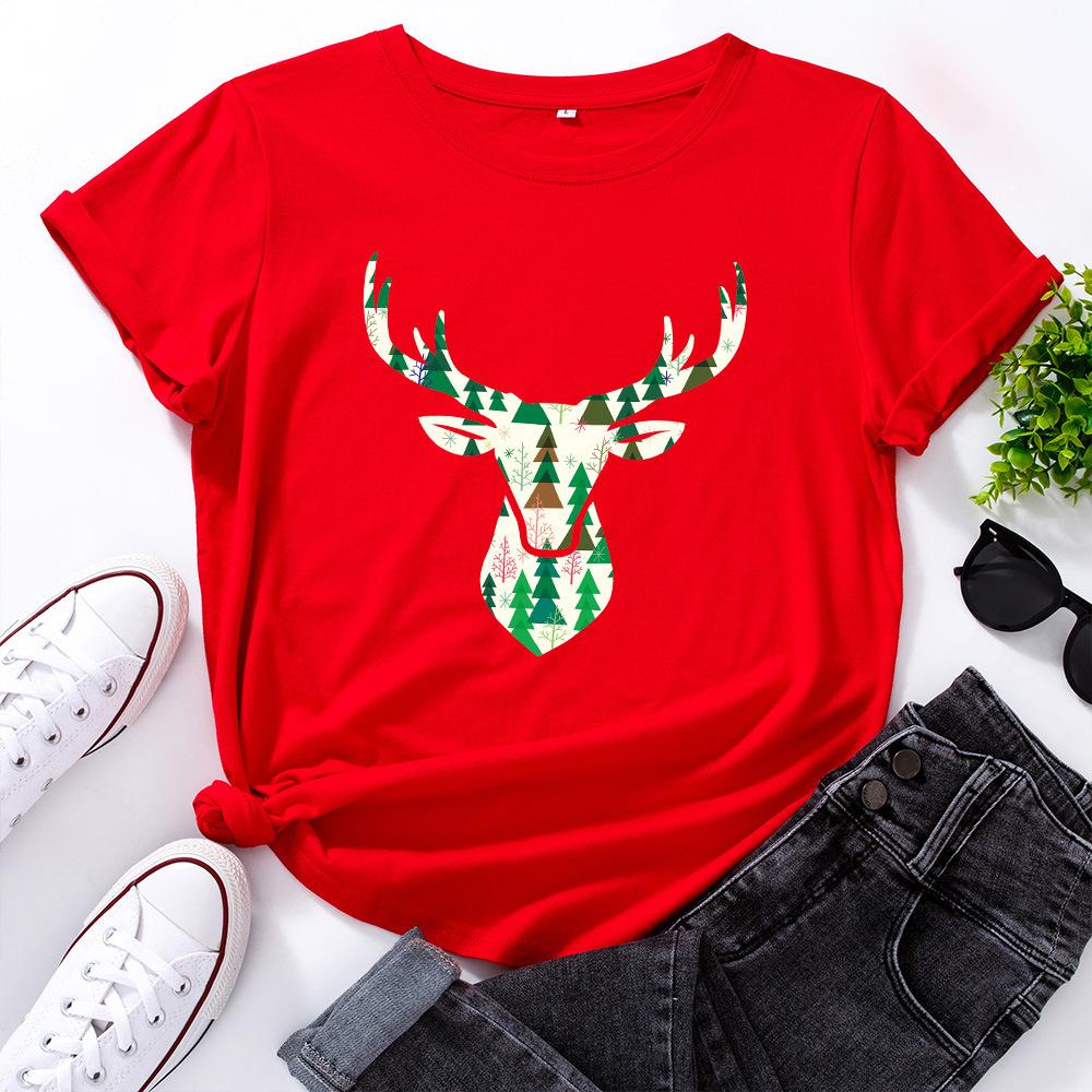 Women's Pure Cotton Loose Top Round Neck Short Sleeves T-Shirts Women’s