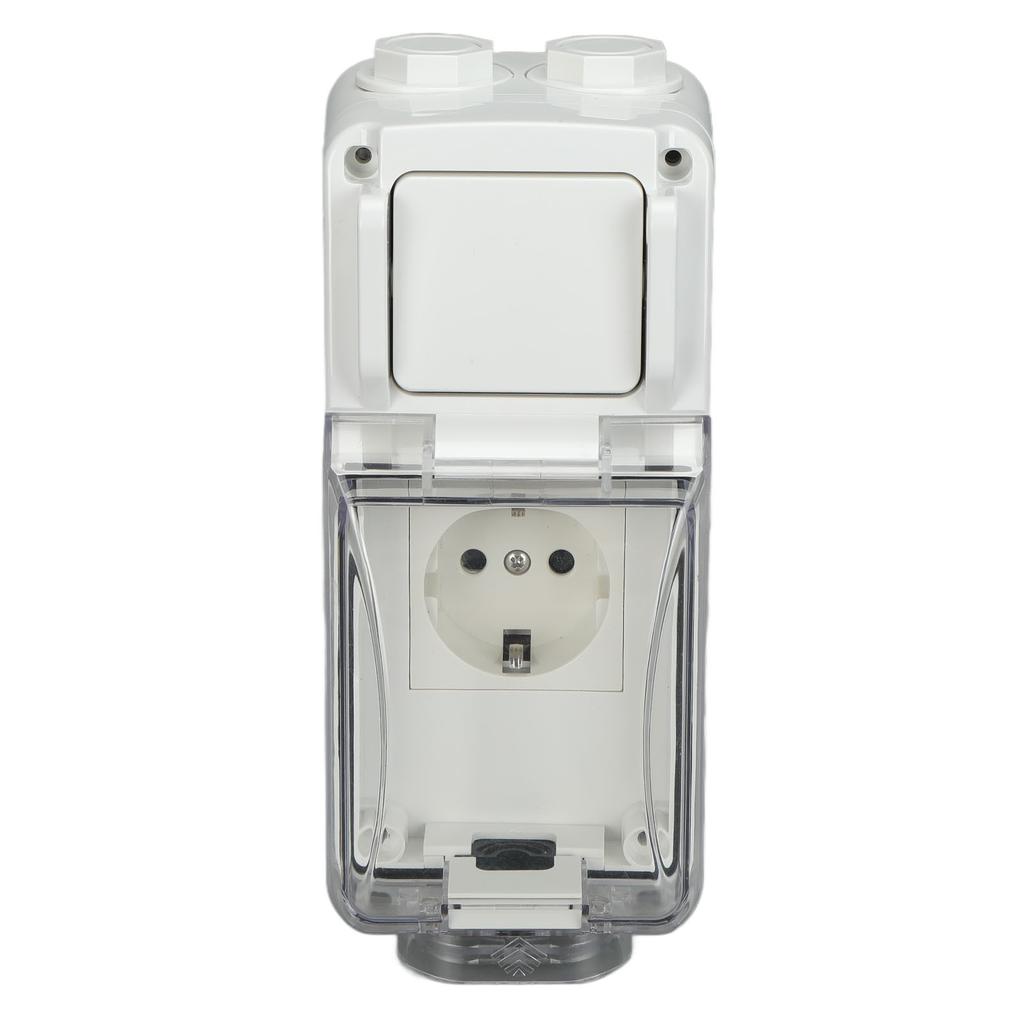 German Waterproof Outlet IP66 Weatherproof In Use Socket Toggle Switch for Garden 250V 16A
