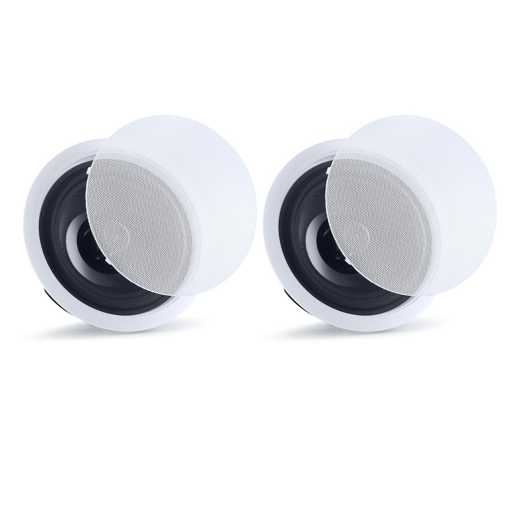 Bluetooth Ceiling Speakers, 203.2mm, In Ceiling & In-Wall Speaker System with Amplifier, 2-Way Flush Mount Speakers, for Damp Humid Placement, Home