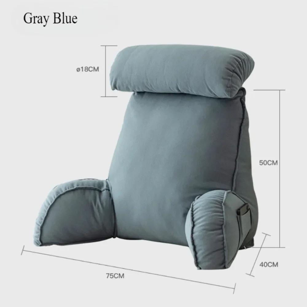 Bedhead Pillow Washable Neck Pillow Soft Bag Backrest Cushion Reading Sofa Waist Cushion Simple Pillow Neck Cushion Light Luxury