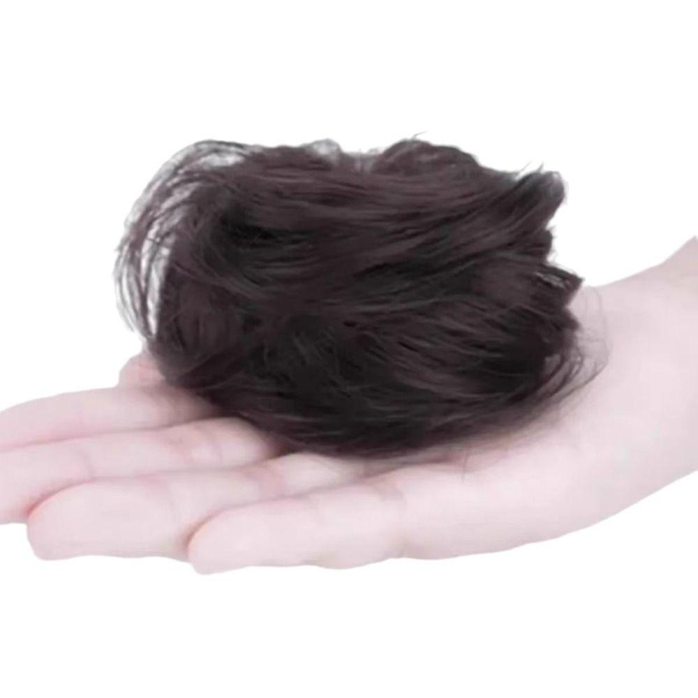Fluffy Invisible Seamless Bun High Temperature Silk Hair Decoration New Hair Tie  Girls