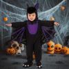 Children Bat Jumpsuit Costume with Hat Halloween Devil Costume Bat Jumpsuit with Wing for Child Boy Girl Cosplay Party