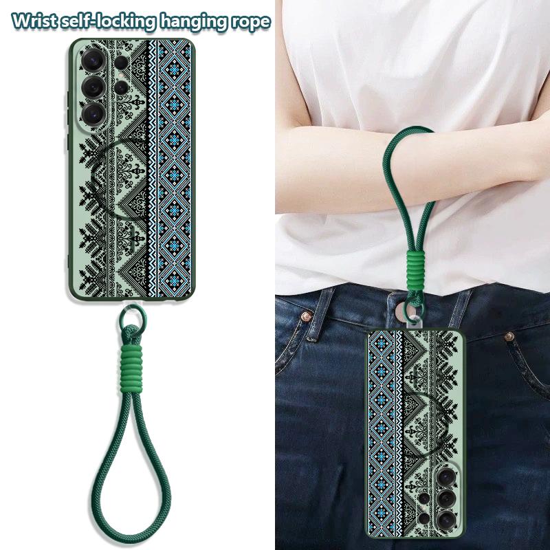 Vintage Mandala Floral Case For Samsung S26 Ultra S25 FE S24 S24 Plus A57 A37 A17 A56 A36 A16 A55 A35 A15 A54 5G Hybrid Magnetic Matte Cover