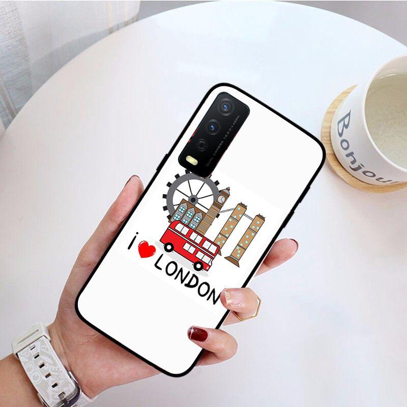 London Bus funda Handyhülle Für vivo Y31 Y30 Y33S Y11S Y12S Y17 Y20 Y20S Y21 Y21S Y1S Y53S Y15 Y19 Y91C V23 5G Hüllen coque