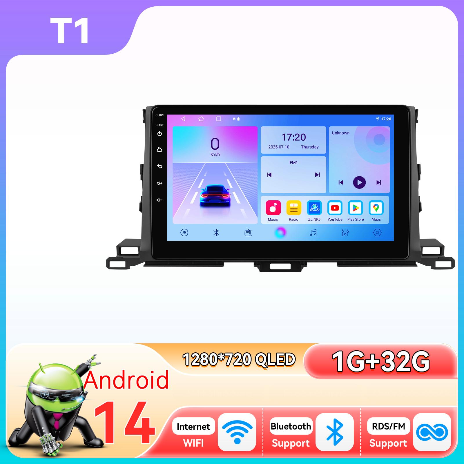 

OSSURET 10.1 360 Камера Android 14 Автомагнитола Для Toyota Highlander 2014 2015 2016 - 2019 Мультимедиа Snapdragon 6115 Авторадио GPS Carplay T1 4Core 1G 32G