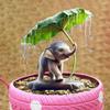 Cute Elephant Mini Figurine Creative Snail Statue Sculptures Garden Floor Plugs  Bonsai