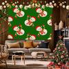 VIKAMA Christmas Snowman Tapestry with Snowflake Pattern Waterproof and FadeResistant Living Room Decor