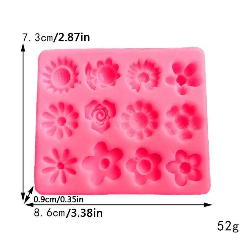 Rose Petal Flowers Leaf Silicone Mold DIY Cake Baking Decoration Fudge Pudding Chocolate Mold Flowers Jewelry Baking Supplies
