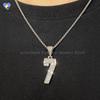 Number 7 Stainless Steel Gold Plated Lucky Pendant Necklaces for Men Clavicle Chain Waterproof No Rusted