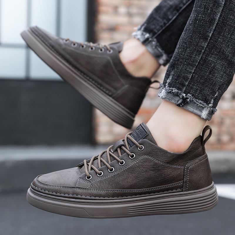 2023 Men's Casual Black Low-Top Korean Style Sport & Work Shoes