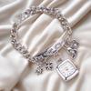 Fashion Women's Bracelet Watch Diamond Pendant for Girls' Watch Casual Versatile Decorative Quartz Watch for Women