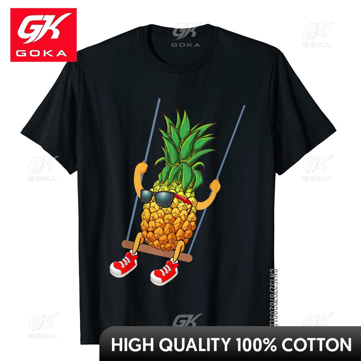 Funny Swinging Pineapple Swinger TShirt Prevailing Unisex T Shirt Simple Style Tops Shirts Cotton Vintage Vintage Graphic T Shirts S