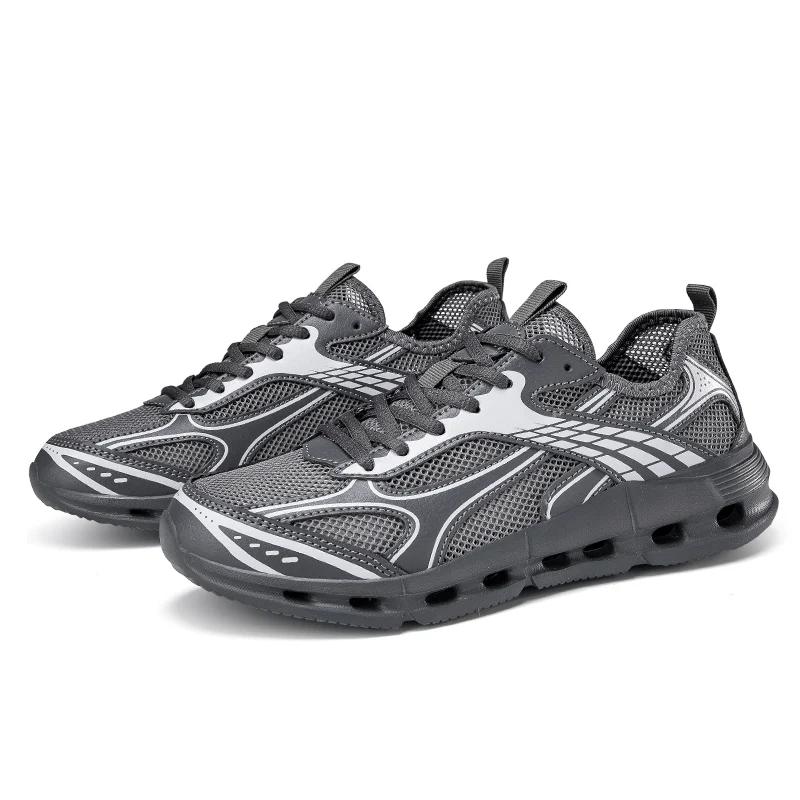 

Мужские водонепроницаемые походные туфли - Быстросохнущие нескользящие спортивные туфли для отдыха с дренажными отверстиями для активного отдыха, кемпинга и альпинизма 39 темно серый